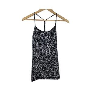 Lululemon Athletic Power Pose Racerback Tank Top Chirasu Black size 4